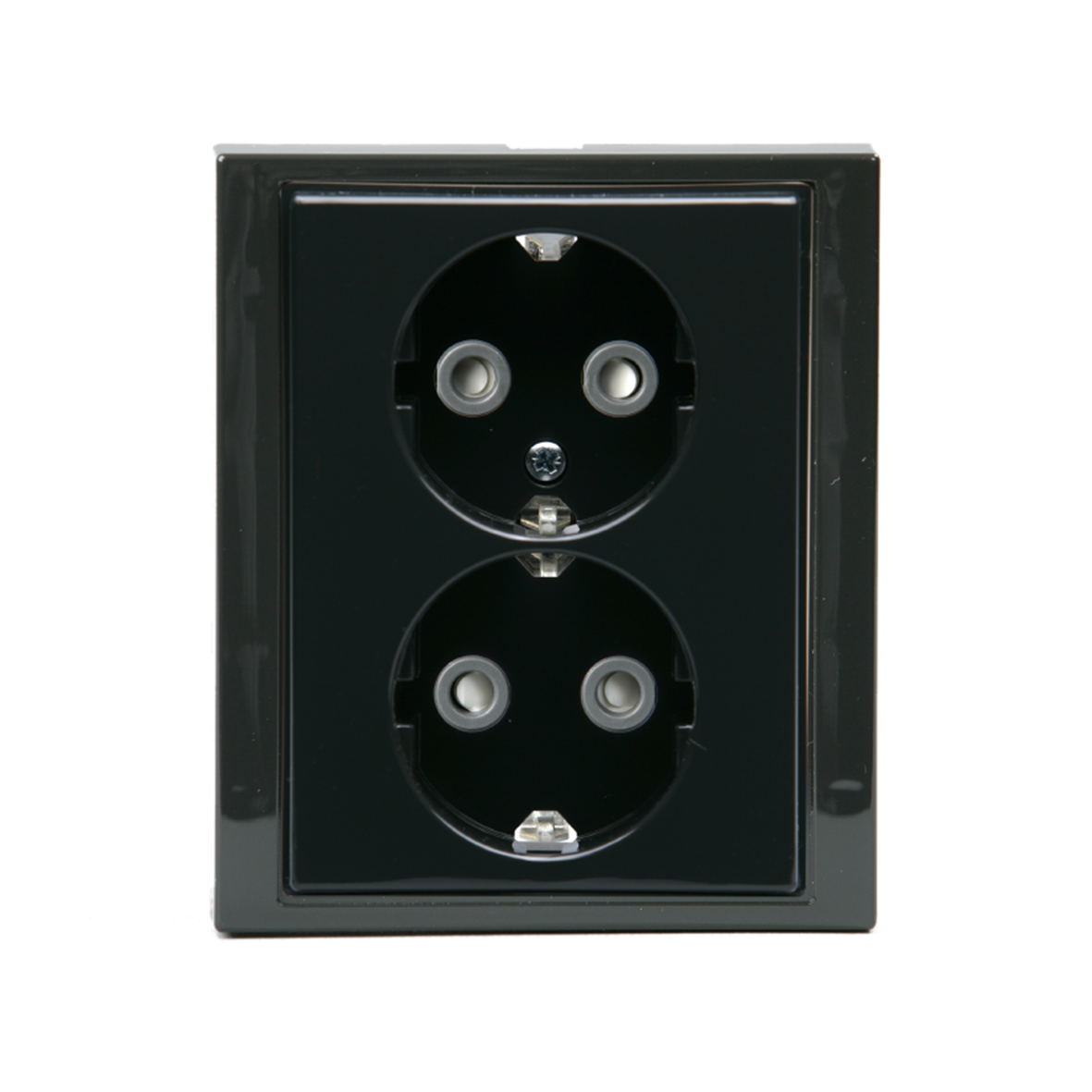 SOCKET OUTLET SCHUKO 2-G, IP21,ANTHRACITE
