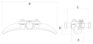 melbye Linhållare svk 142 b b=bred maxbredd 119mm upplagt