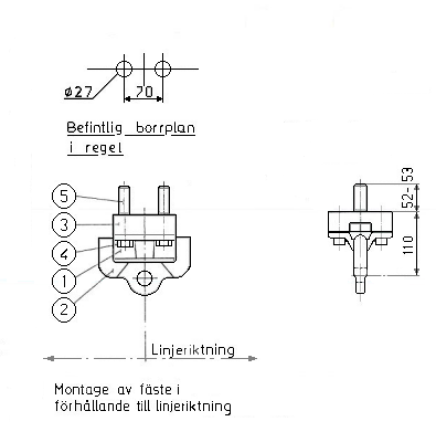 ISOL.KEDJEFÄSTE 640590-A VATTENFALL 640590-A MONTERAS
