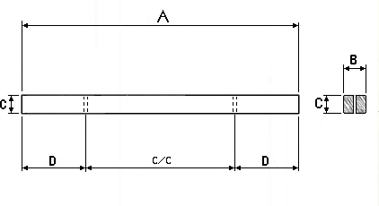 SLIPER 2,6M HÅL 2X22 SALT R4-10349 HÅL C-C 1360