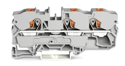 TERMINAL BLOCK, 3-CONDUCTOR PUSH-BUTTON 10, GRAY