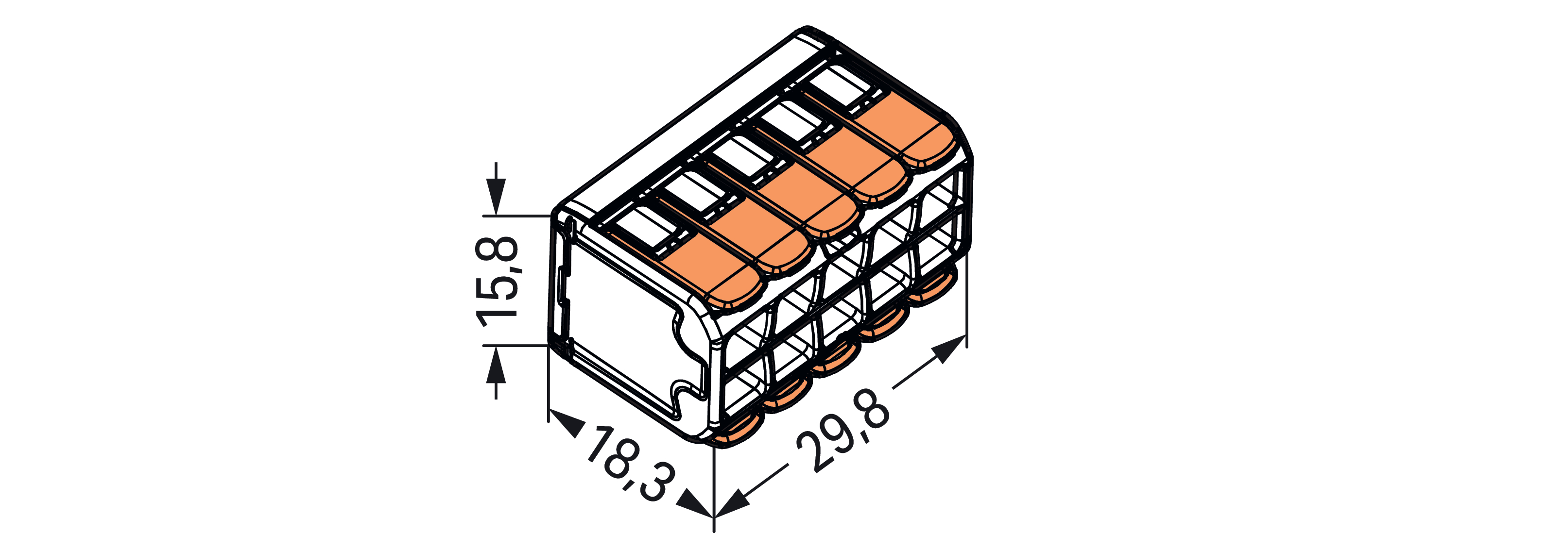 wago Rasialiitin wago 221-420 vipu 10-nap, 0.2-4mm2