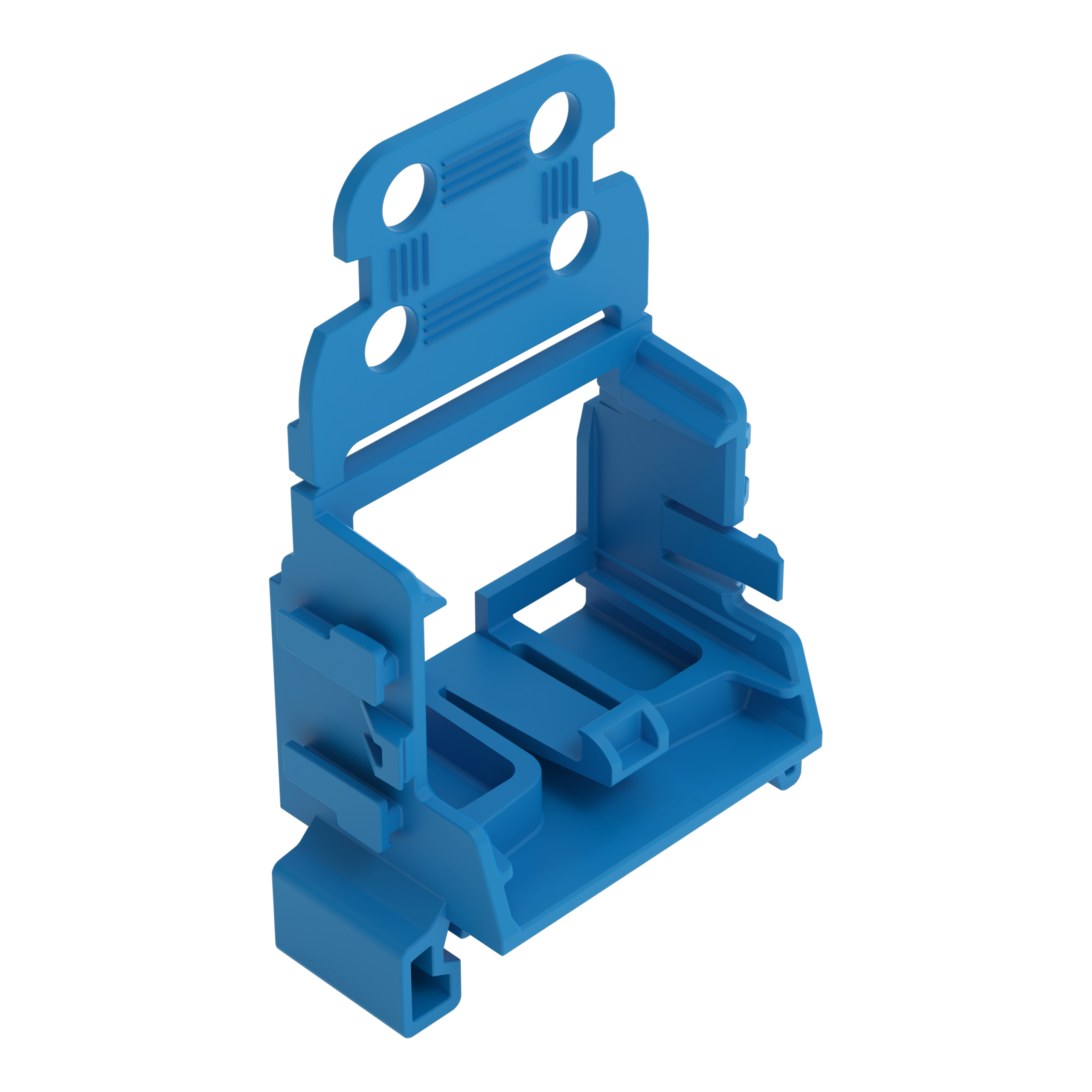Holder for WAGO 221 10-veis  DIN-35, blå