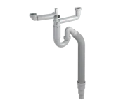 KITCHEN WATER TRAP ONNLINE 2-BOWL 1 1/2 FT