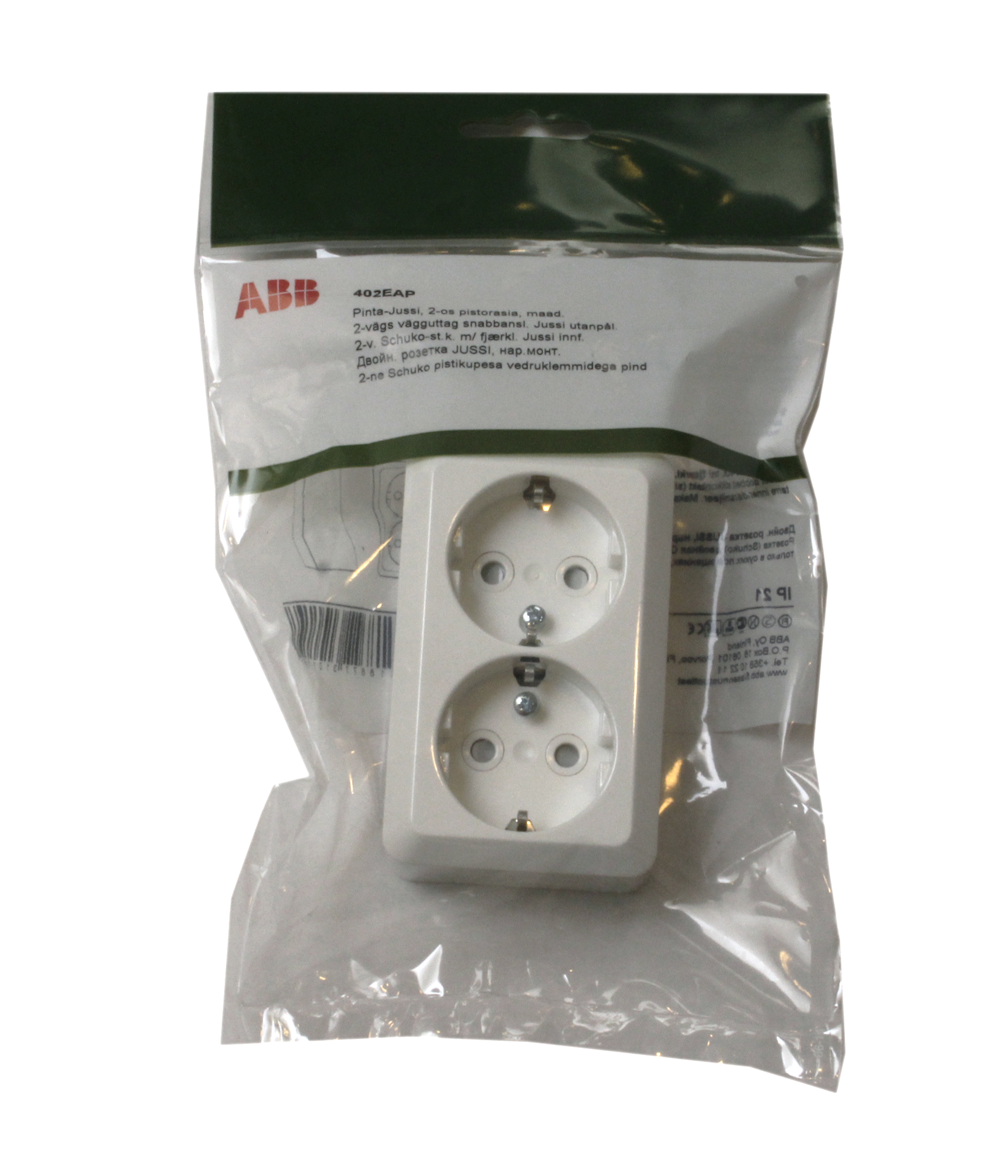 abb Schuko-uttag 2-vägs