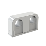 PIPE CLIP 2-PIPE WITH GLUE FAL 16/20mm 40 C/C WHITE 14680