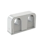 RÖRKLÄMMA 2-RÖR FALUPLAST 16/20mm 40 C/C VIT LIM 14680