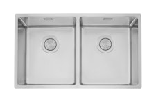 STAINLESS STEEL SINK STALA SINK LAGOM-34-34 TWO BOWLS