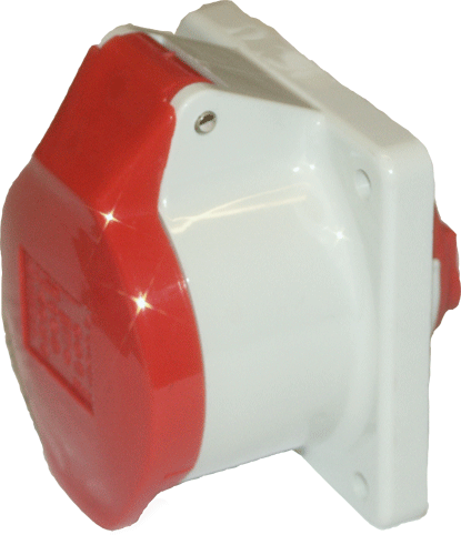 Stikk innfelt 332-6 IP44 400V