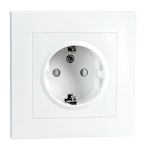 SOCKET-OUTLET OUTLET RECESSED 1OS GROUND WH