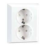 SOCKET-OUTLET OUTLET RECESSED 2OS GROUND WH