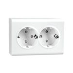 SOCKET OUTLET OUTLET SURFACE 2OS GROUNDED WH
