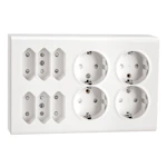 SOCKET OUTLET OUTLET SURF 4+6 EURO GROUND WH