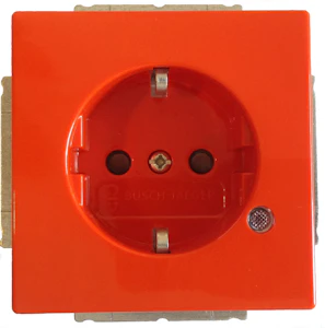 abb Impressivo® innfelt enkel stikkontakt m/led, ral2004