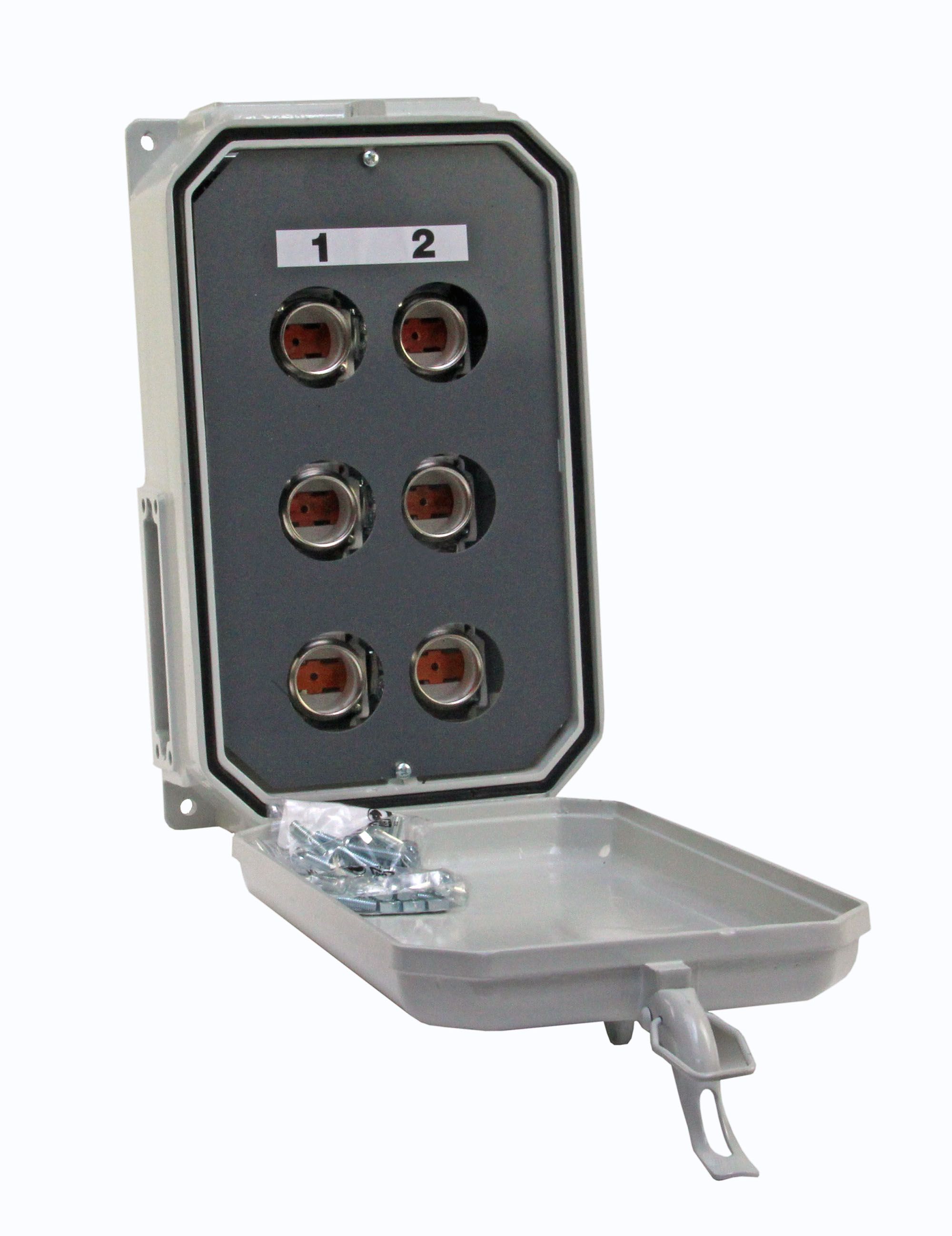 GRUPPCENTRAL 63A 2X3FAS LÄTTMETALL