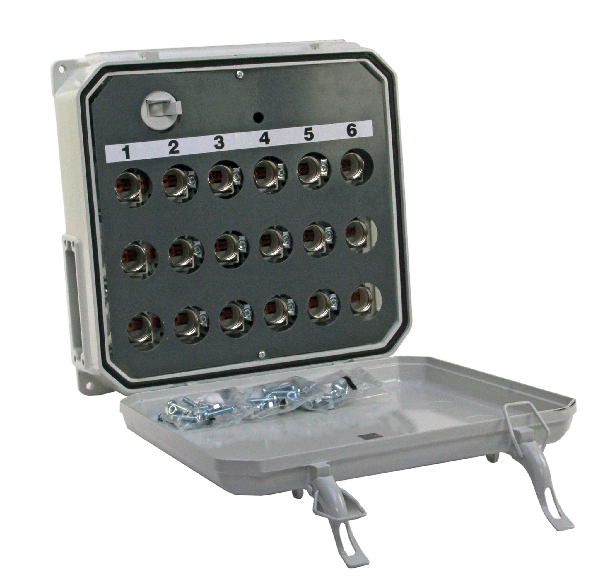GRUPPCENTRAL MED BR 25A 6X3FAS LÄTTMETALL