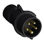 STICKPROPP EASY SAFE BLACK 6H, 16A, IP44, 3P+N+E