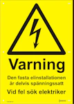 SKYLT VARNING DEN FASTA A4