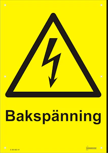 hammarprodukter Skylt bakspänning a4