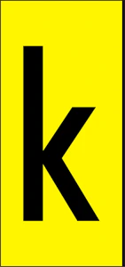 hammarprodukter Märksystem h50 gul bokstav k