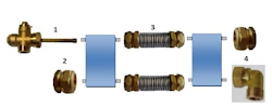 SOLAR THERMAL SUNDIAL CONNECTION SET FOR 2 COLLECTOR