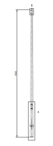 SAFETY POLE BASDEL 8M ROTLACK