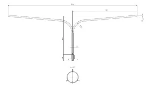 tehomet Safetypole 2x2,5m överdel