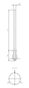 tehomet Safety pole toppmont överdel .