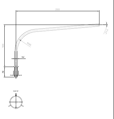 SAFETY POLE 1X2,0M ÖVERDEL .