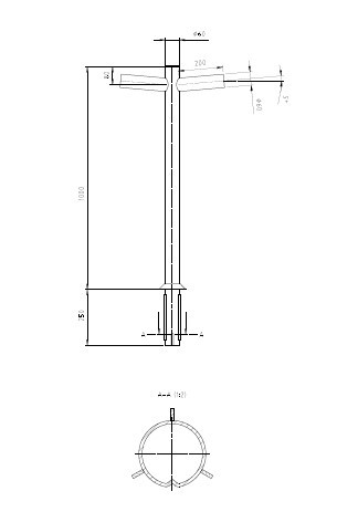 SAFETY POLE ARM SHORT DOUBLE BRACKET ARM 0.2M