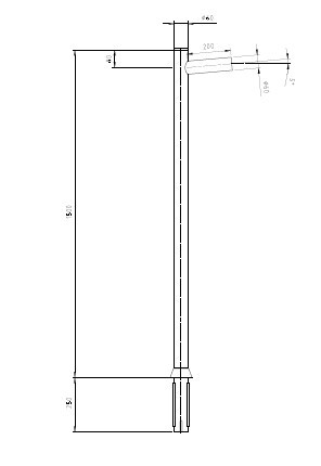 SAFETYPOLE 1X0,2M ÖVERDEL