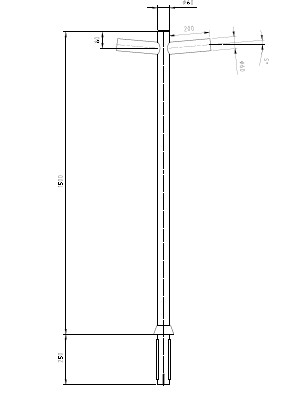 SAFETYPOLE 2X0,2M ÖVERDEL
