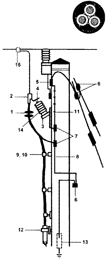 AVSLUT UTOMH PEX 3X50 24KV ANSLUT. MOT LUFTLEDNING