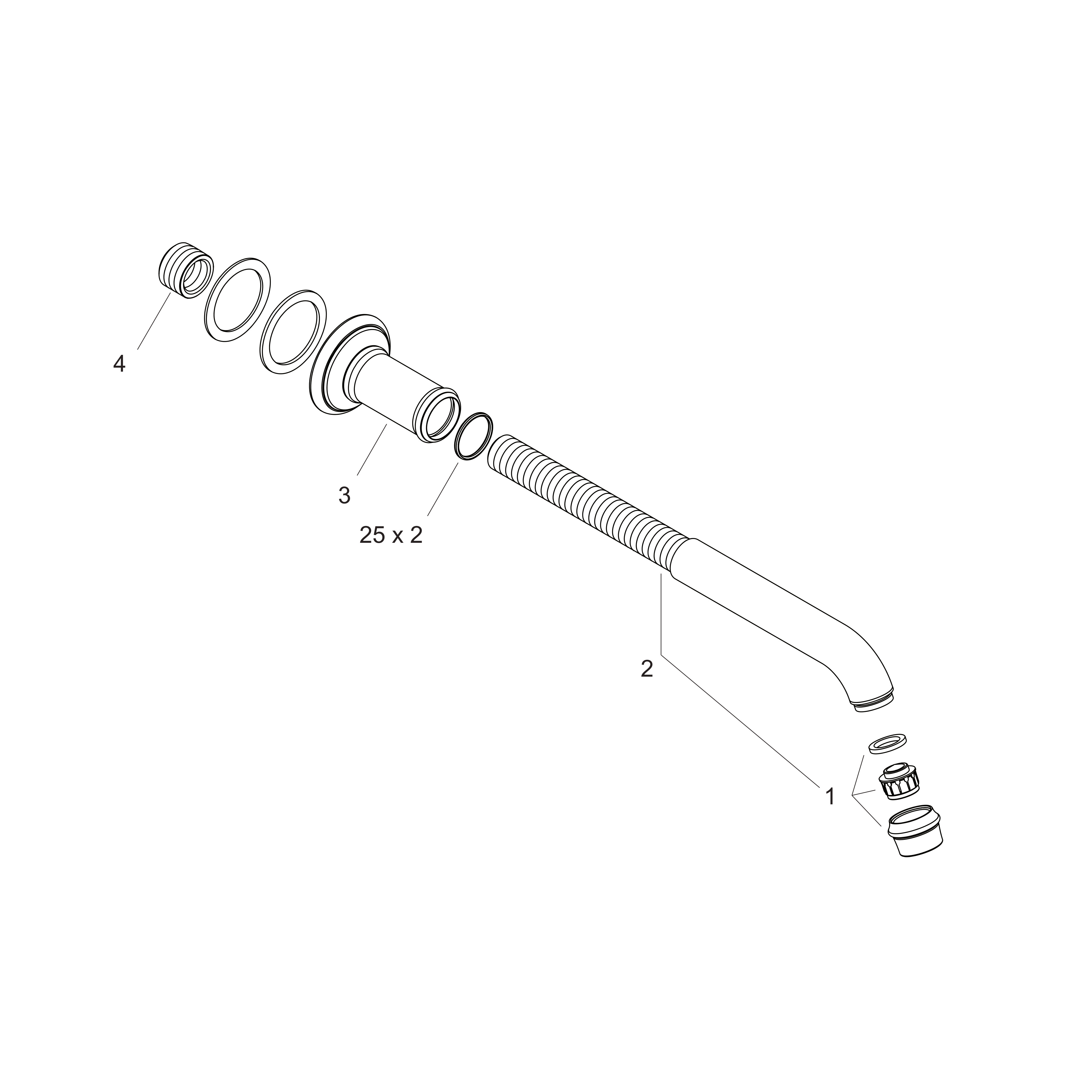 axor Utloppspip hansgrohe 16541000 montreux krom