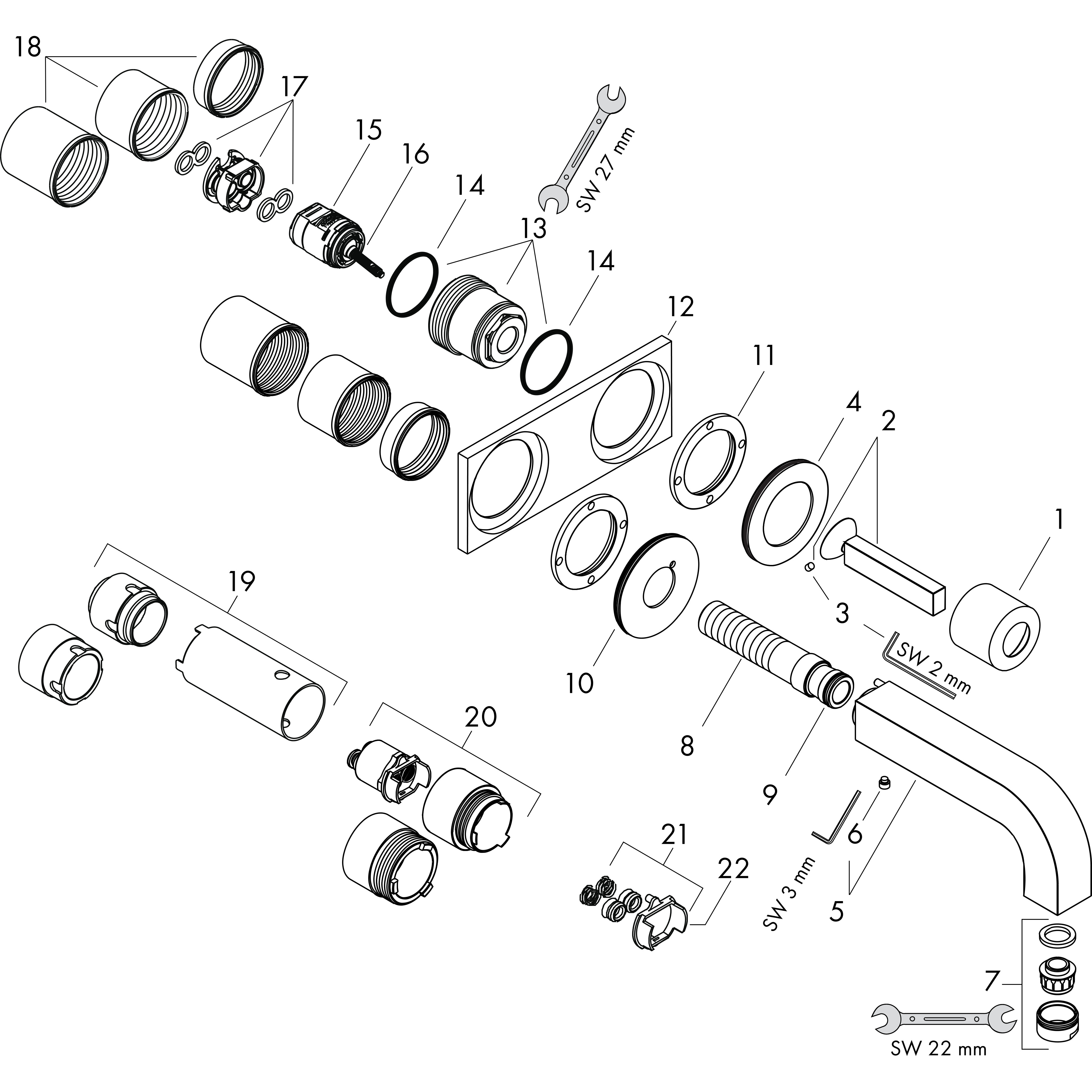 axor Täcke element hansgrohe 39115000 axor citterio