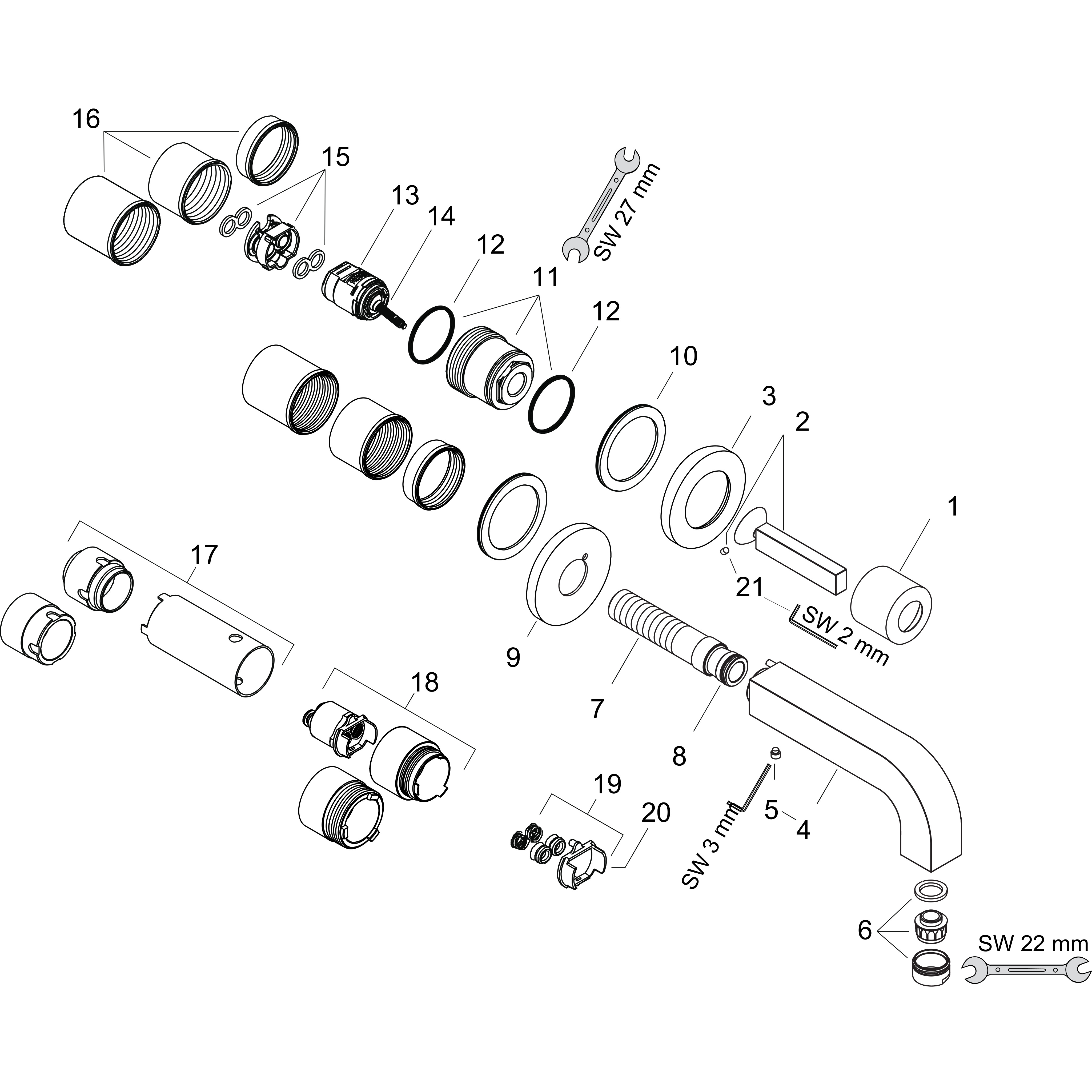 axor Täcke element hansgrohe 39113000 axor citterio