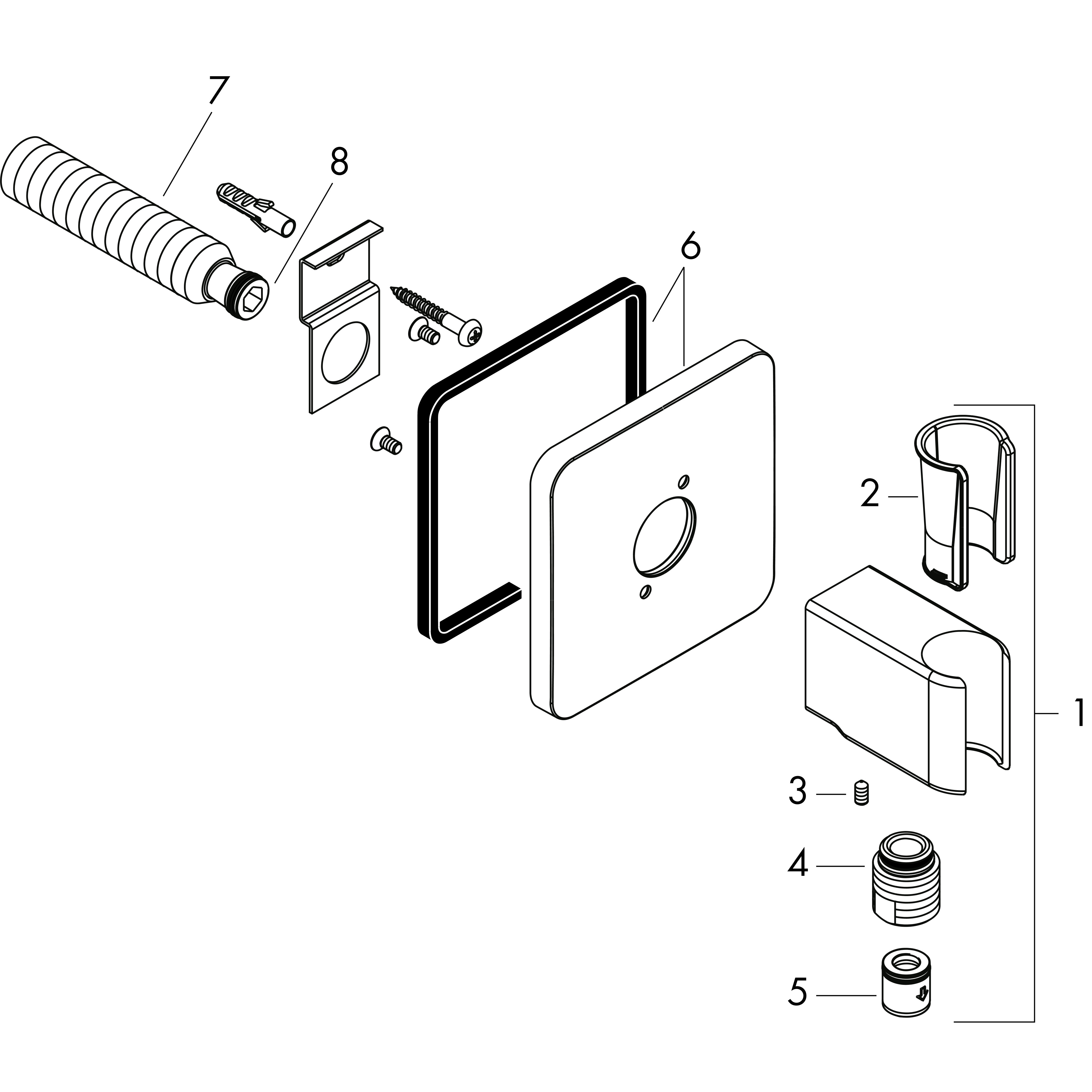 axor Väggfäste hansgrohe 11626000 axor urquiola