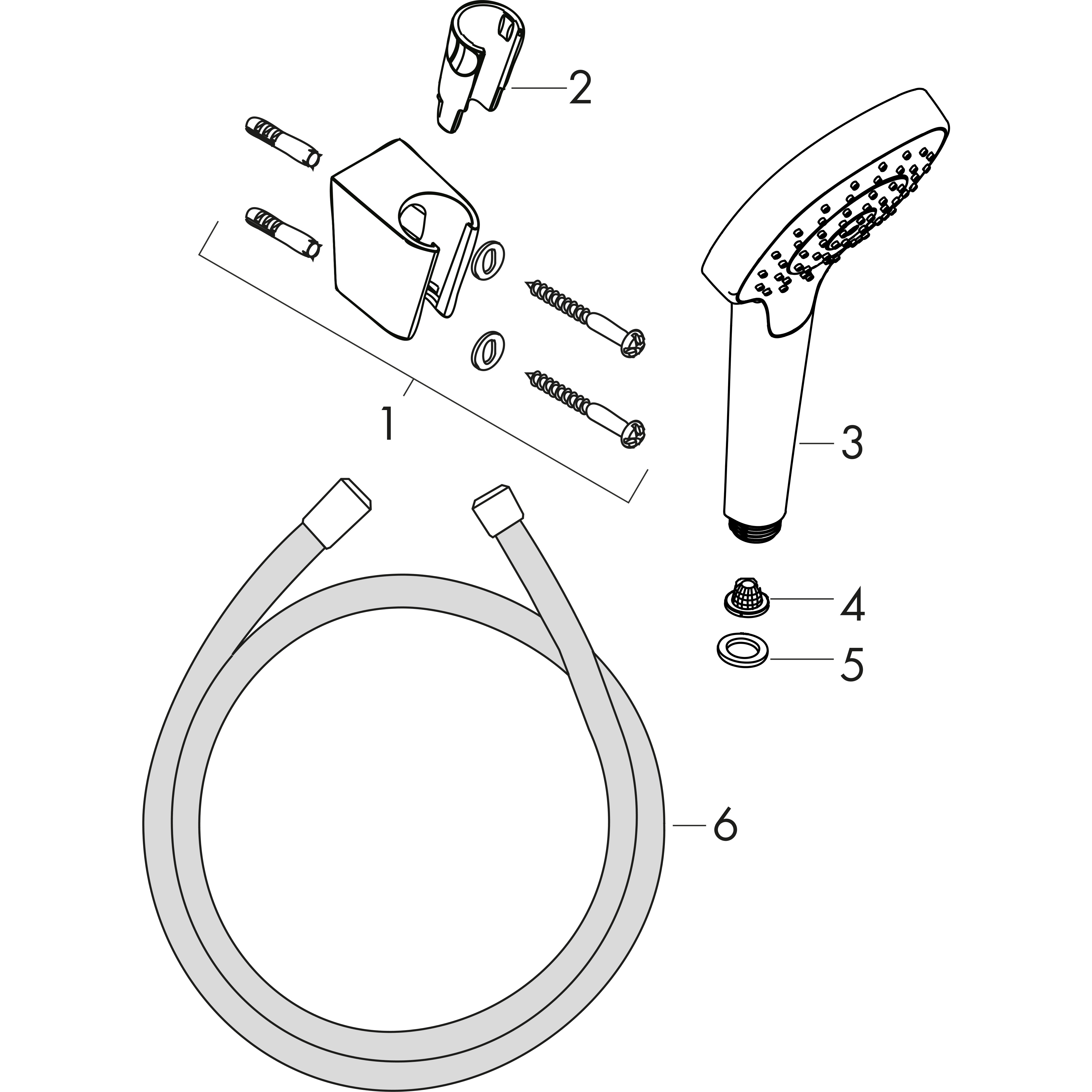 hansgrohe Käsisuihkusetti hansgrohe 26425400 croma select e vario
