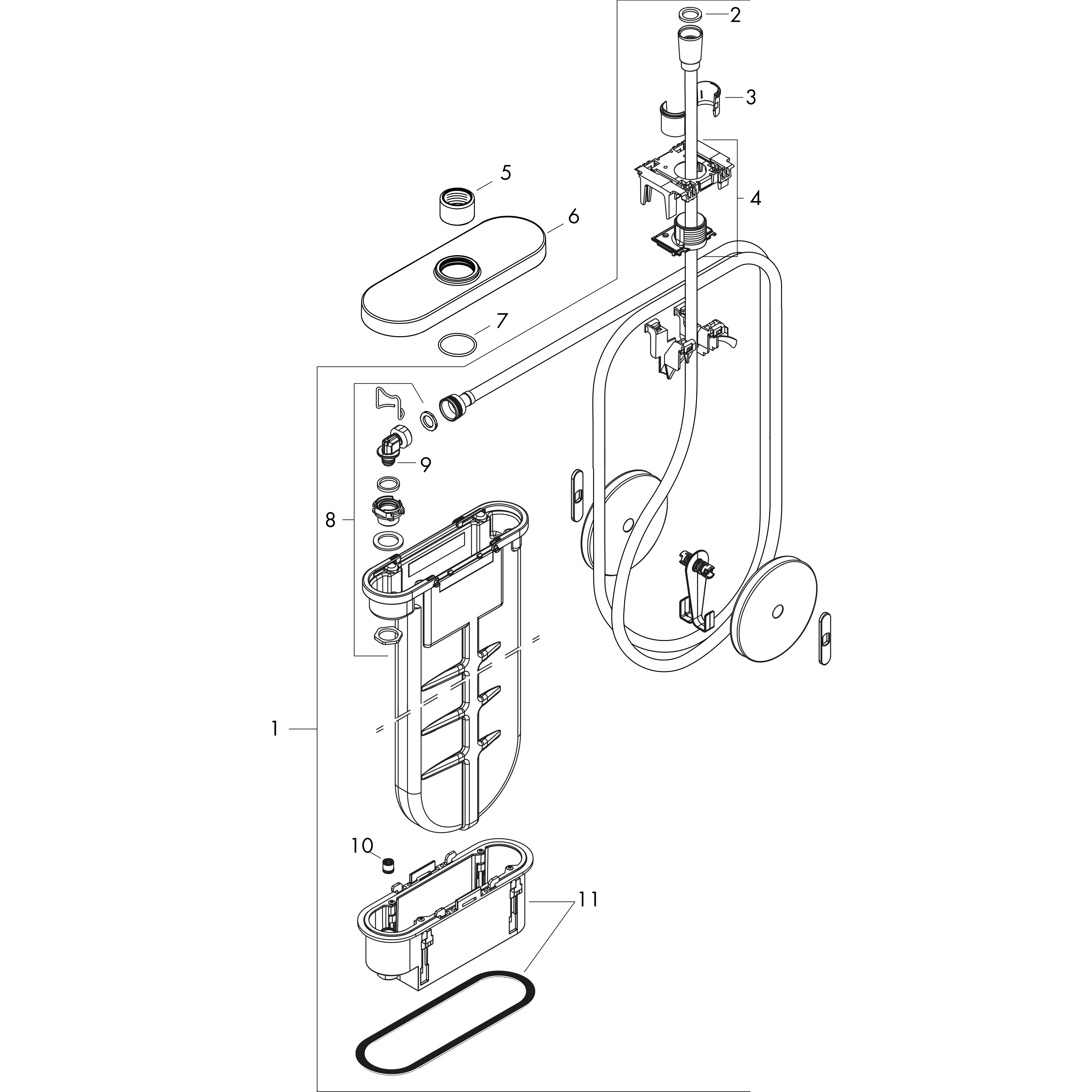 hansgrohe Ammeletkukotelo hansgrohe 28020670 sbox pinta ovaali mus