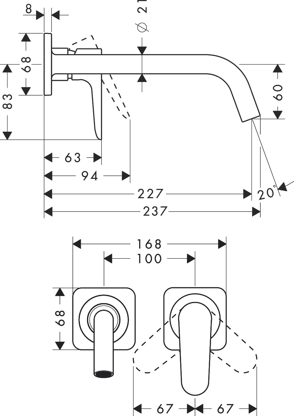 axor Täcke element hansgrohe 34116000 axor citterio m