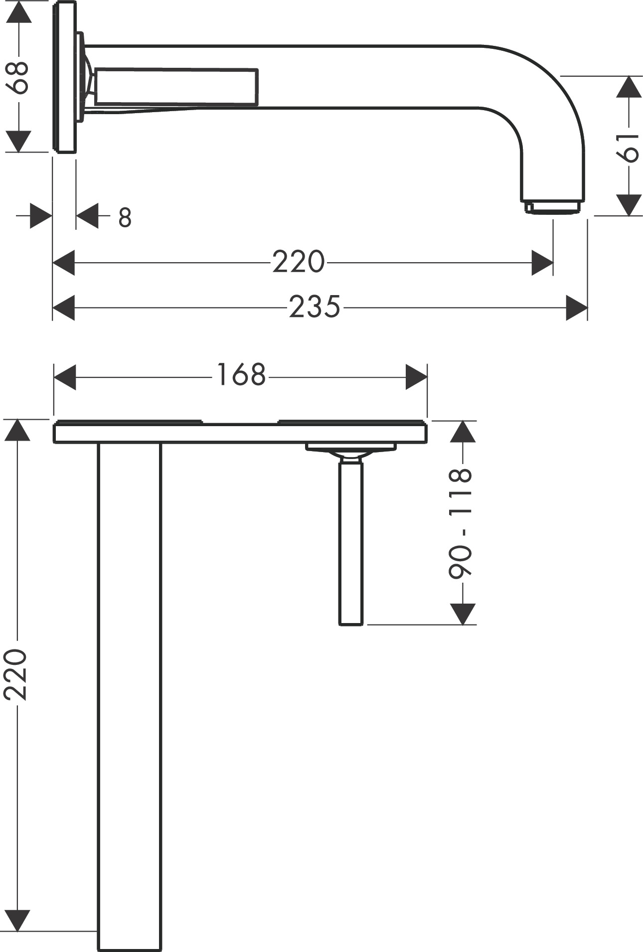 axor Täcke element hansgrohe 39115000 axor citterio