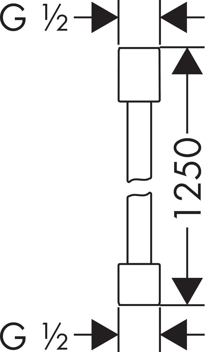 axor Duschslang hansgrohe 28282000 axor starck 1,25m