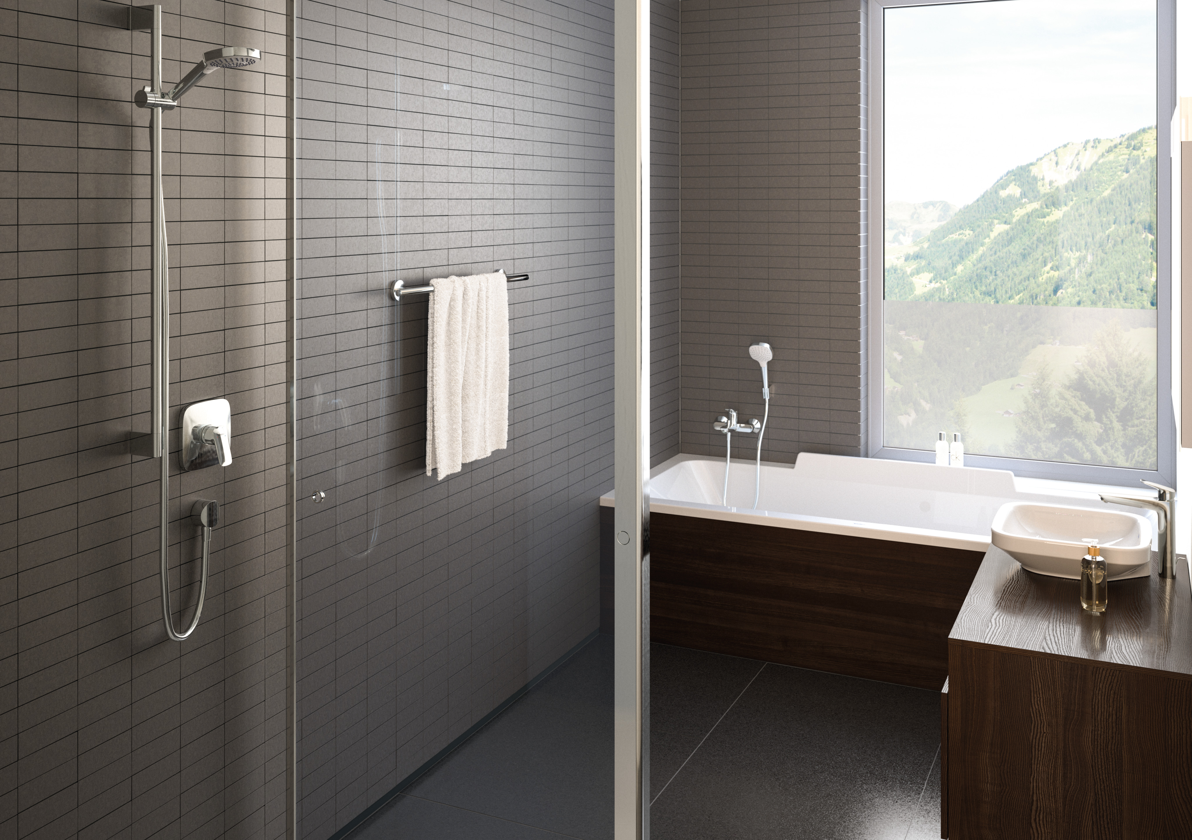 hansgrohe Käsisuihkusetti hansgrohe 26412400 croma select e