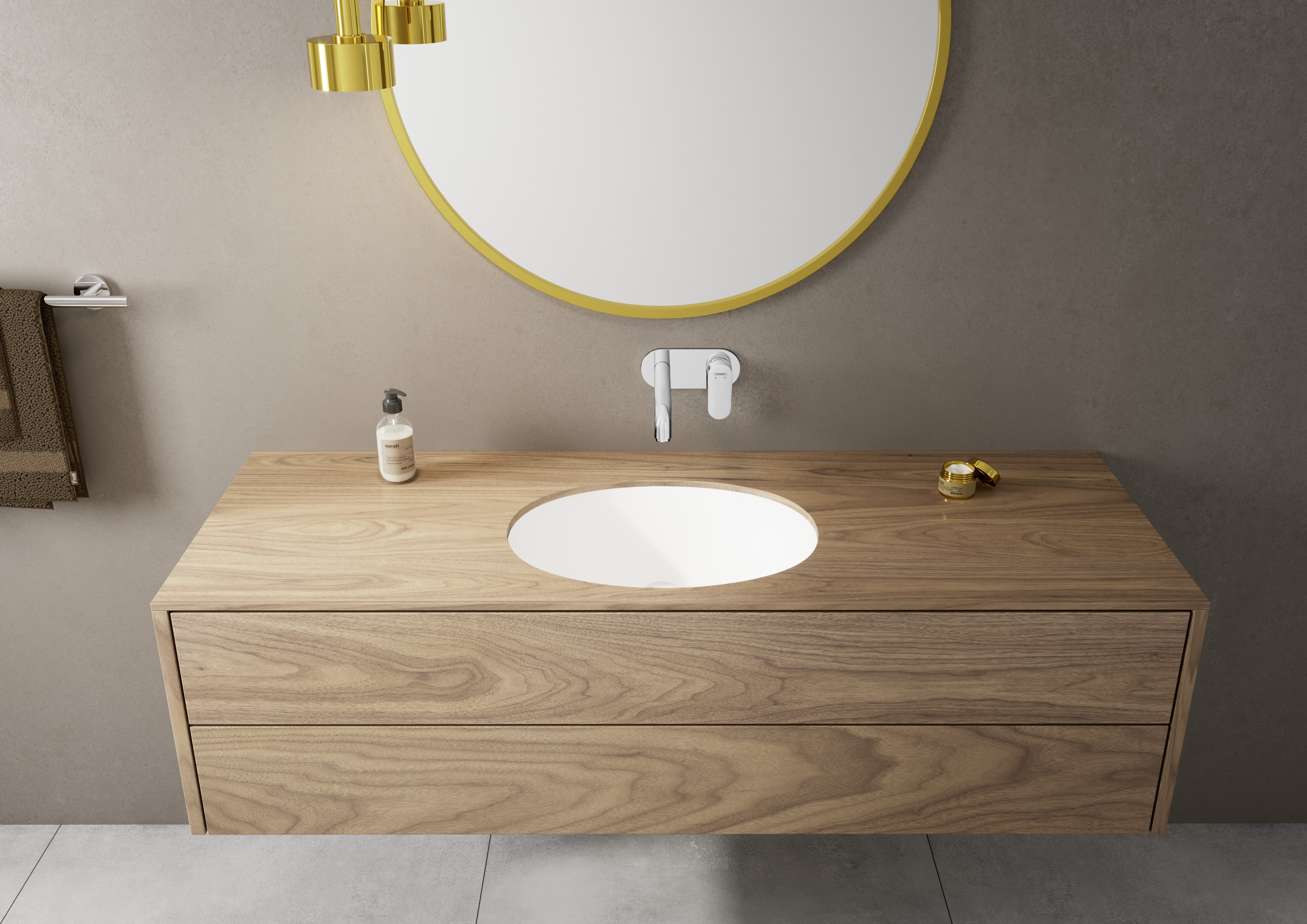 hansgrohe Conc.inst.wall basin mixer hg vernis blend 20,7cm ch