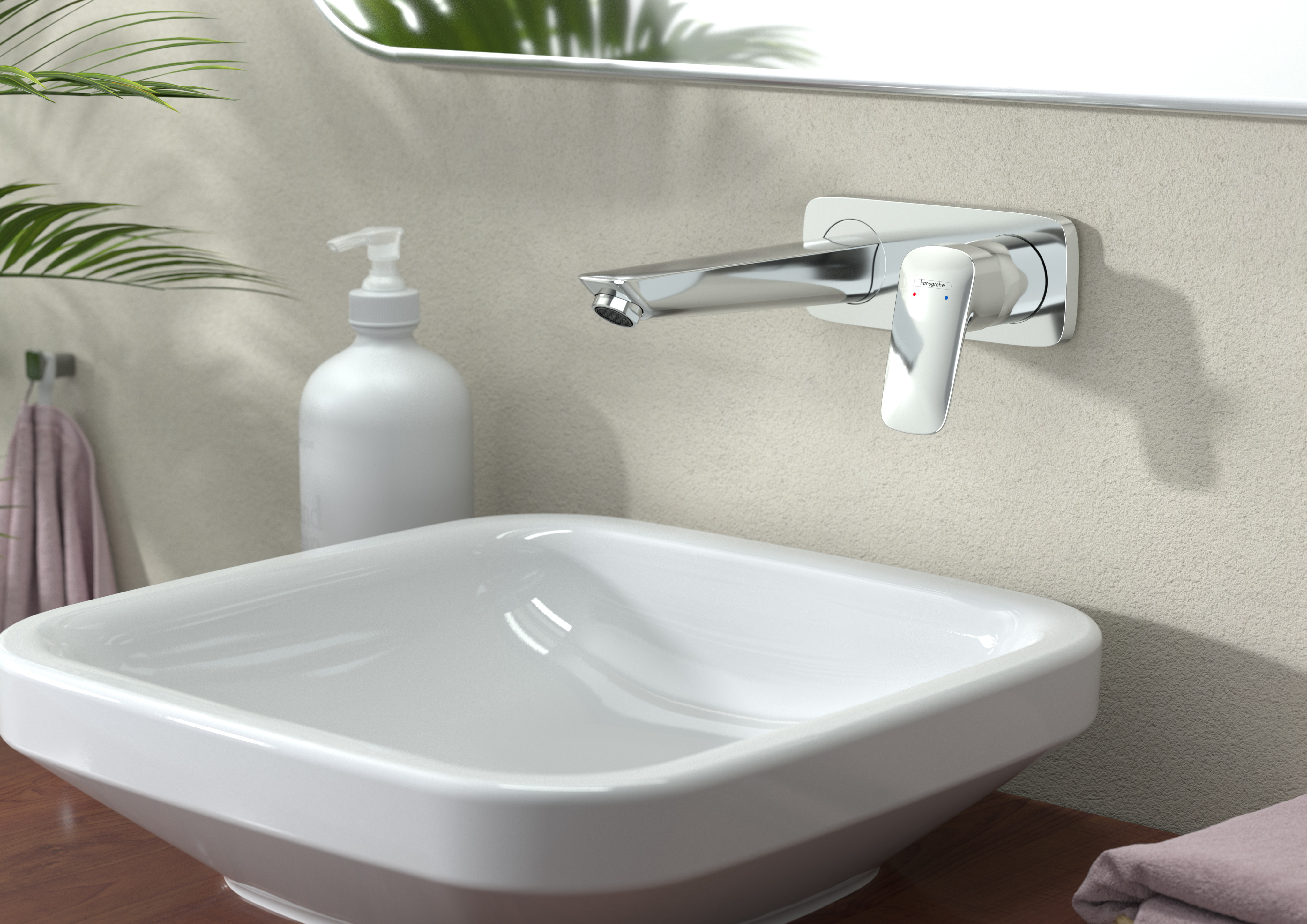 hansgrohe Washbasin mixer hansgrohe 71220000 logis 1 wall