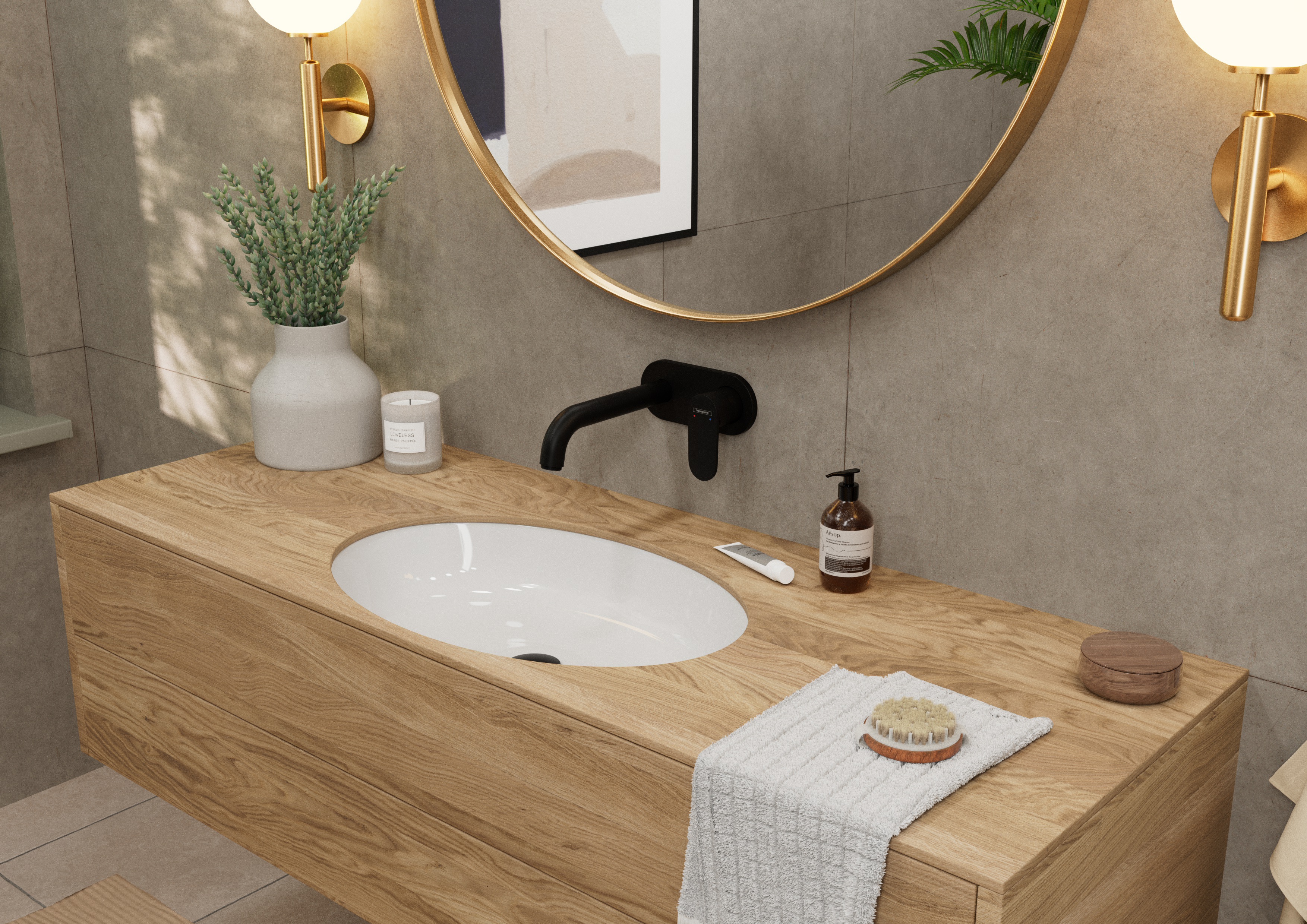 hansgrohe Inbygnad väggblandare hg vernis blend 20,7cm m.sva