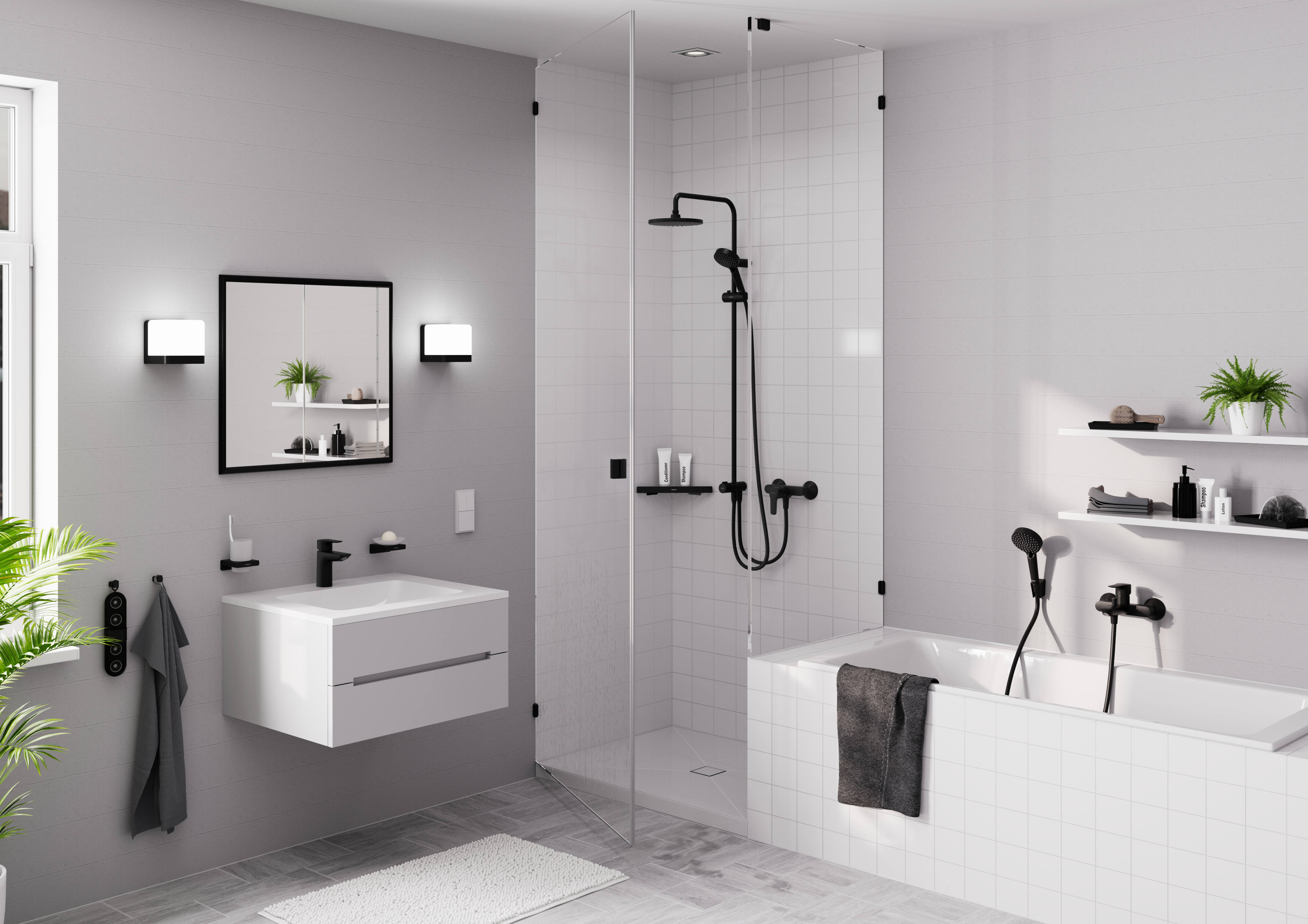 hansgrohe Sadesuihkusetti hansgrohe 26272670 vernis bl reno must
