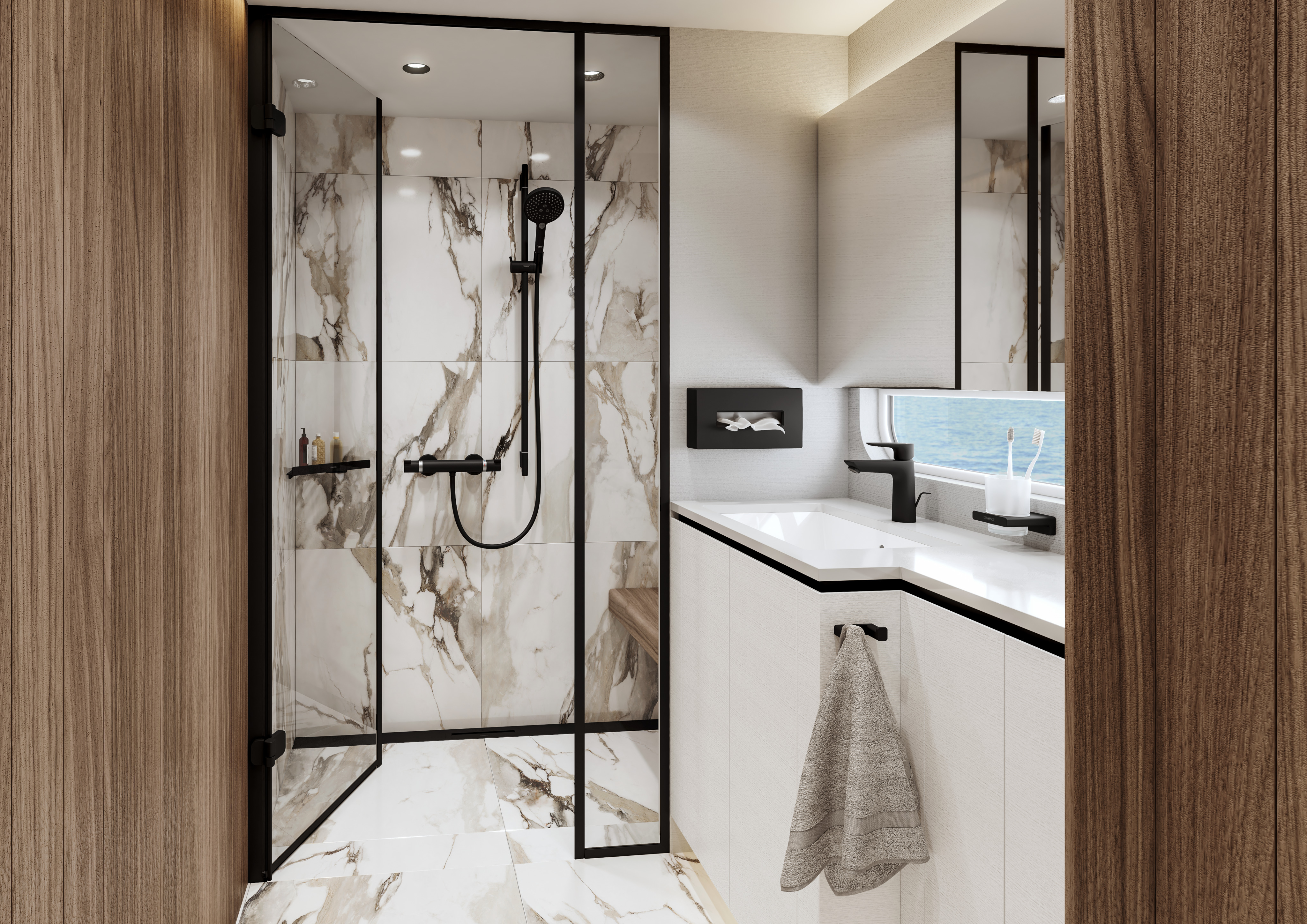 hansgrohe Wall bar hansgrohe 28632670 65cm, isiflex1,60 bla