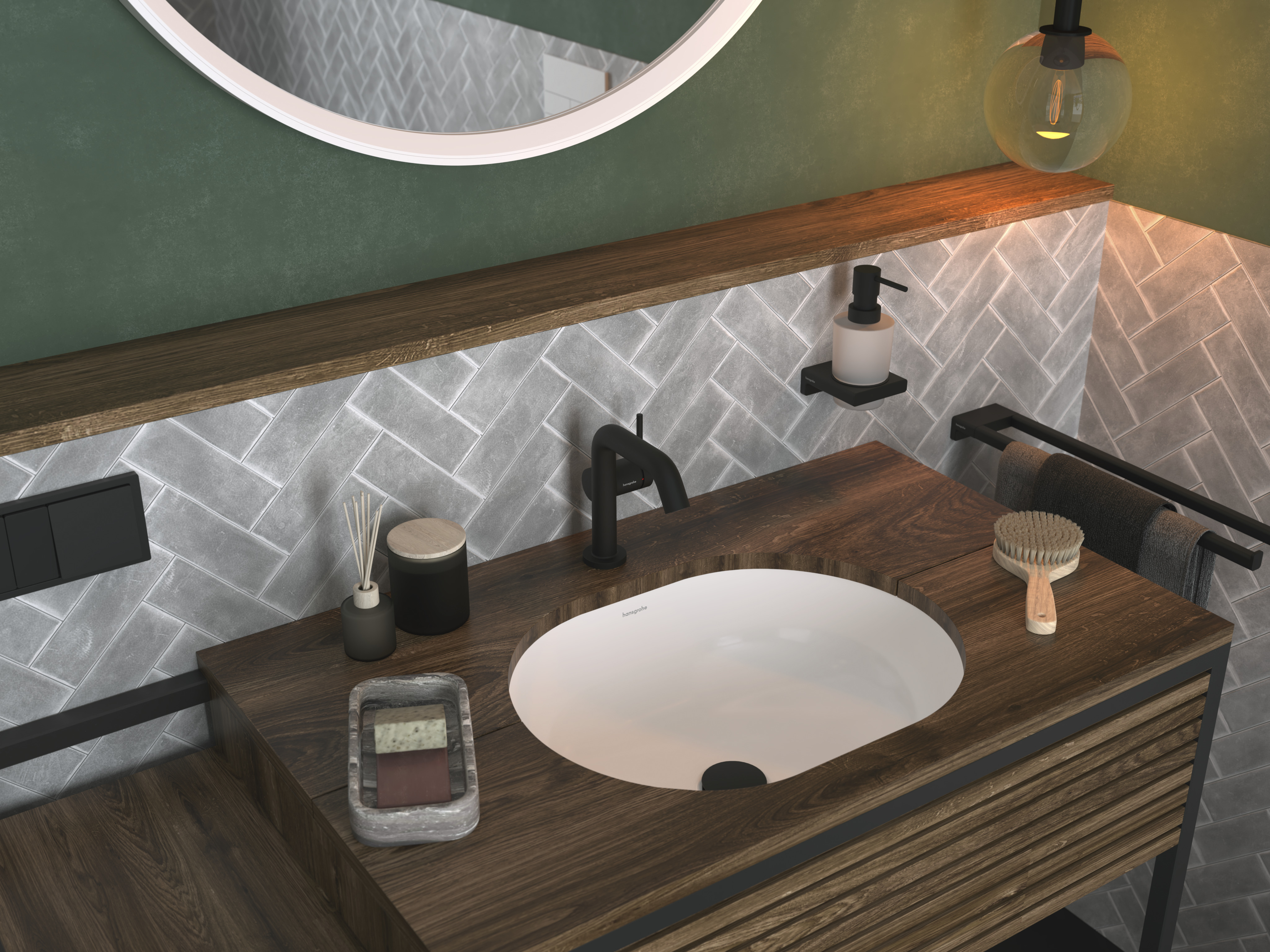 hansgrohe Avloppssystem hangrohe 50001670 sulkeutumaton black