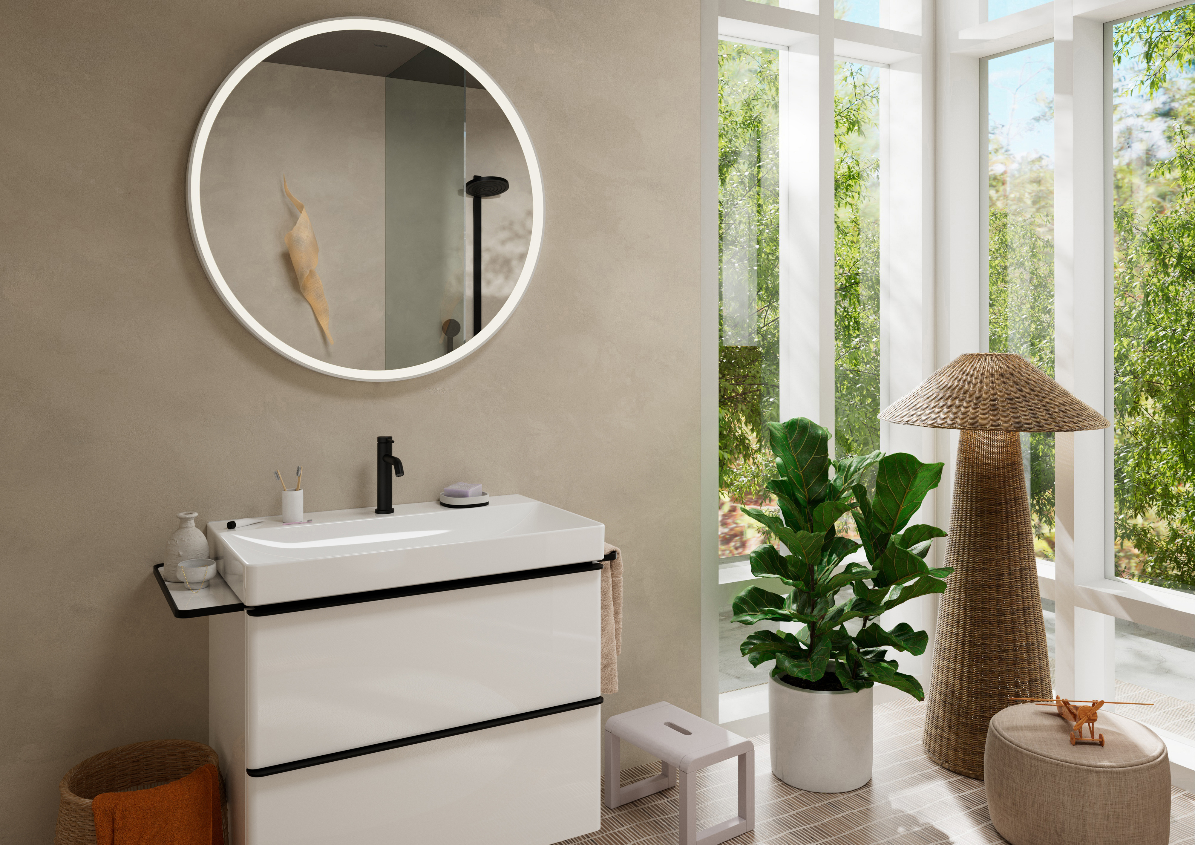hansgrohe Shower system hansgrohe 24220670 pulsify sp 260 musta
